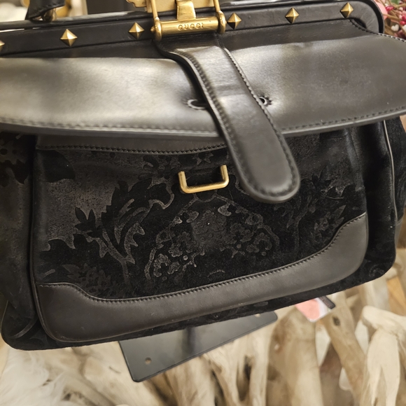 Gucci Black and Gold Satchel - Picture 14 of 16
